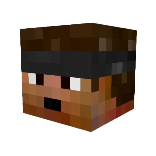 Aikiyama Minecraft avatar head, 3D render