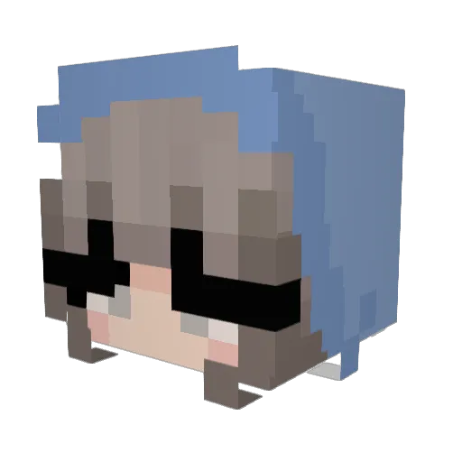 Aikko15 Minecraft avatar head, 3D render