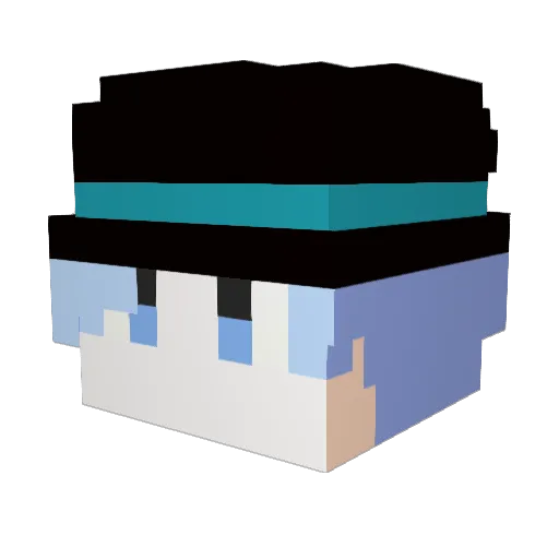 Aikuu__ Minecraft avatar head, 3D render