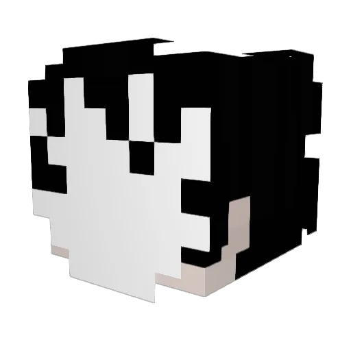 Aikuuri Minecraft avatar head, 3D render