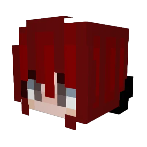 Ailedarimas Minecraft avatar head, 3D render