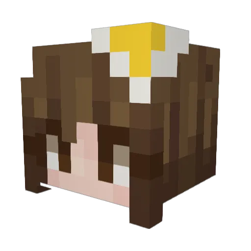 Aileensomething Minecraft avatar head, 3D render