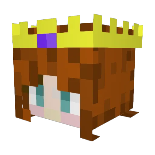 Ailem19 Minecraft avatar head, 3D render