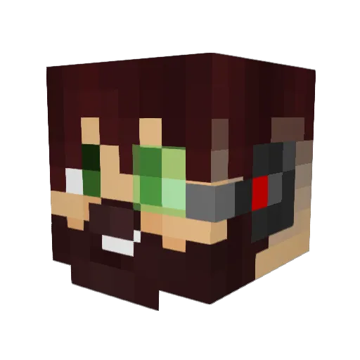 Aileta Minecraft avatar head, 3D render