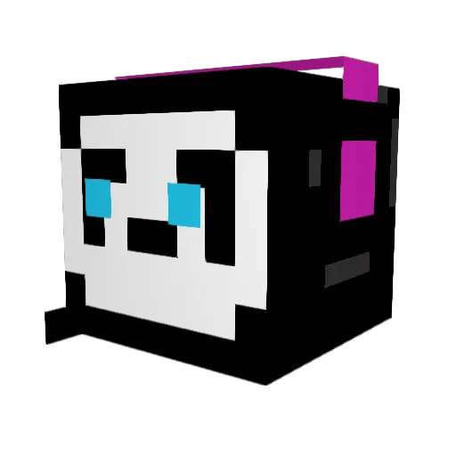 Ailias Minecraft avatar head, 3D render