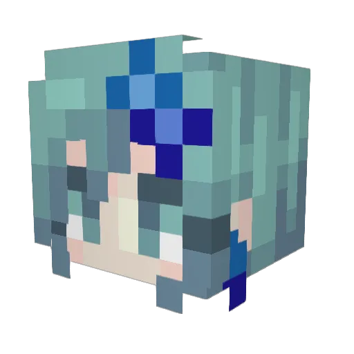 Ailiene Minecraft avatar head, 3D render