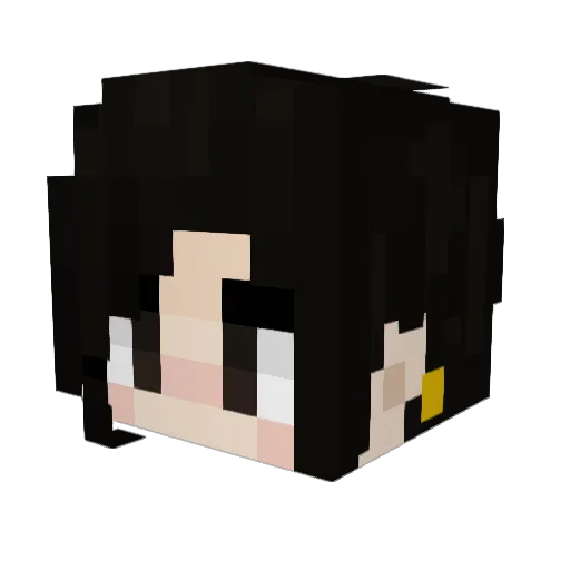 Ailin_Quest Minecraft avatar head, 3D render