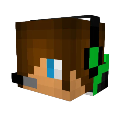 Ailkep Minecraft avatar head, 3D render