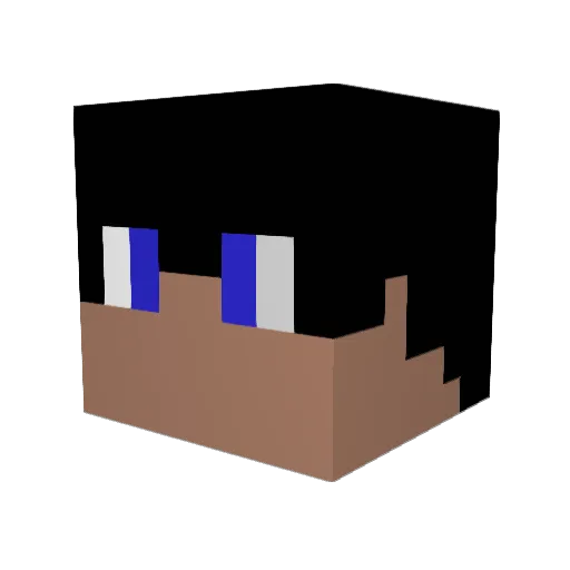 Aillen3570 Minecraft avatar head, 3D render