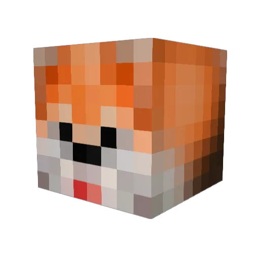 Aillurus Minecraft avatar head, 3D render