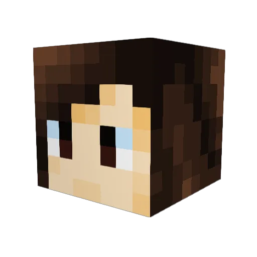 Ailu23 Minecraft avatar head, 3D render