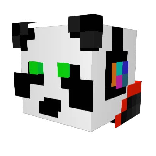 AiluroPanda Minecraft avatar head, 3D render