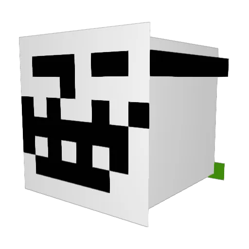 Ailurro Minecraft avatar head, 3D render