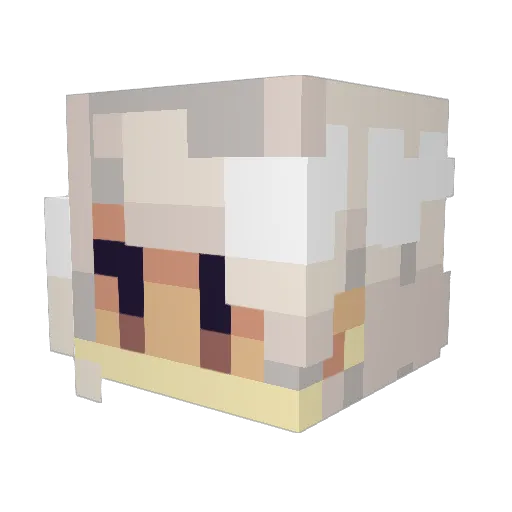 Ailurum Minecraft avatar head, 3D render