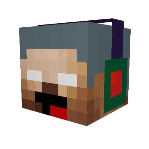 Aim2game123 Minecraft avatar head, 3D render