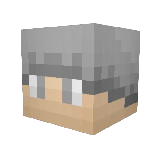 AimBotJIX Minecraft avatar head, 3D render