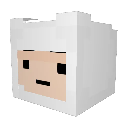 AimGamo Minecraft avatar head, 3D render