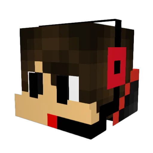 AimLesS23 Minecraft avatar head, 3D render