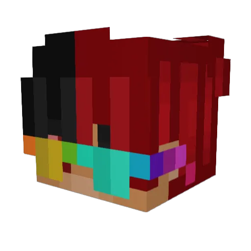 AimLikeLuqas Minecraft avatar head, 3D render