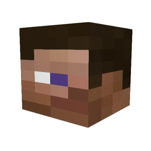 AimSmoke_OnTop3 Minecraft avatar head, 3D render