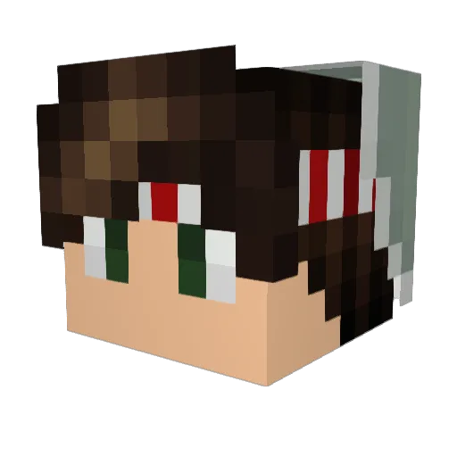 AimWizard Minecraft avatar head, 3D render