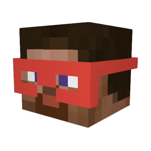 Aim_exe_ Minecraft avatar head, 3D render
