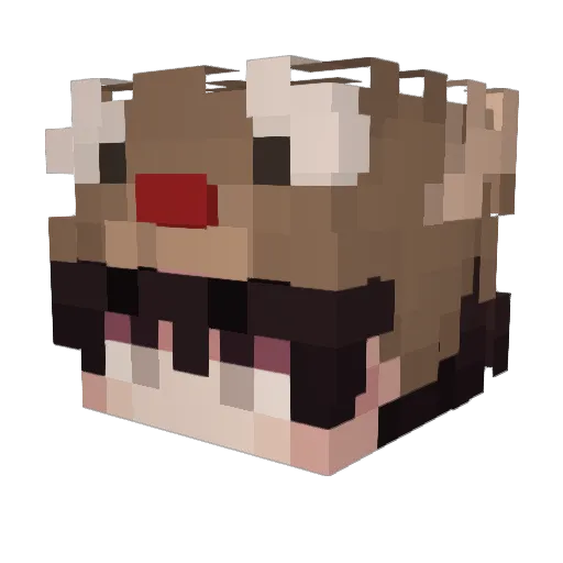 Aimaisha Minecraft avatar head, 3D render