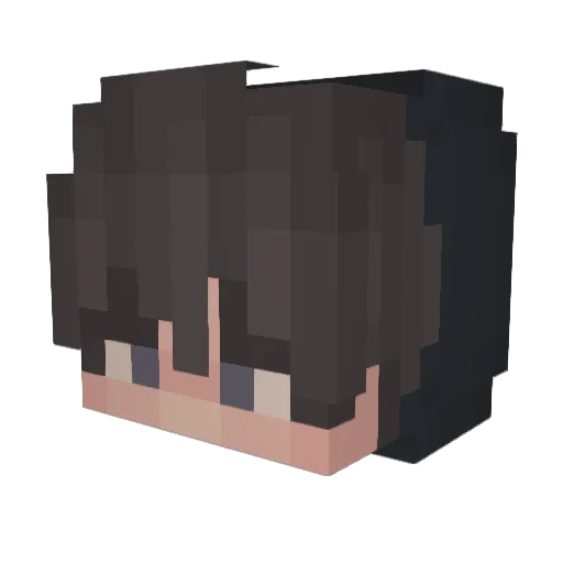 Aimanouille Minecraft avatar head, 3D render