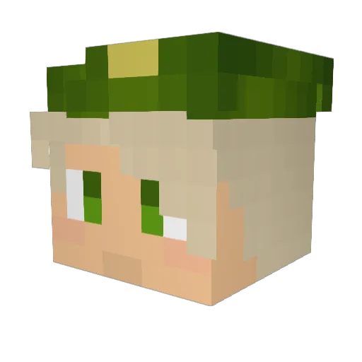 AimarAG Minecraft avatar head, 3D render