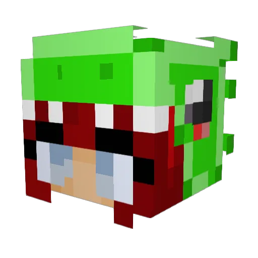Aimbeee Minecraft avatar head, 3D render