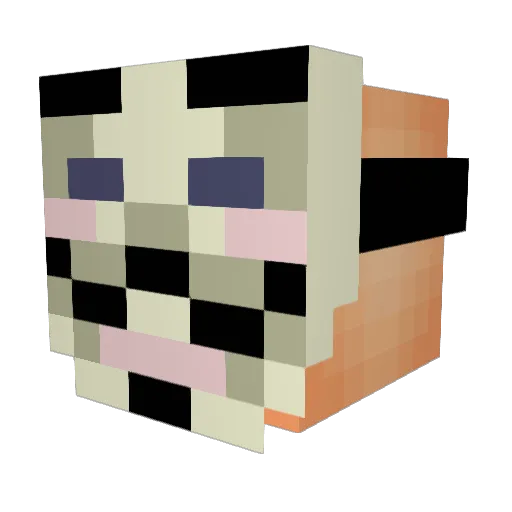 Aimbotbuild Minecraft avatar head, 3D render