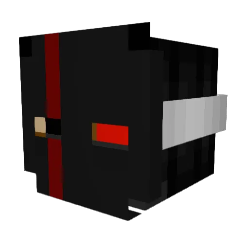 Aimduel Minecraft avatar head, 3D render