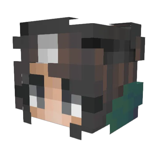 AimeKujo Minecraft avatar head, 3D render