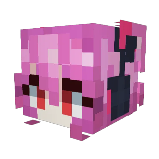 AimedLion Minecraft avatar head, 3D render