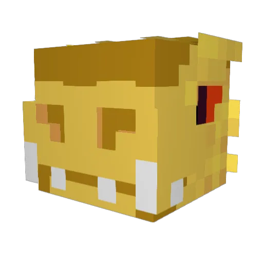 AimedRaindrop Minecraft avatar head, 3D render