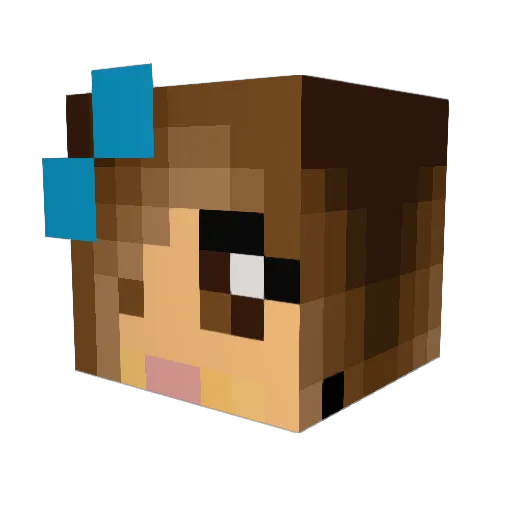 Aimee_mine Minecraft avatar head, 3D render