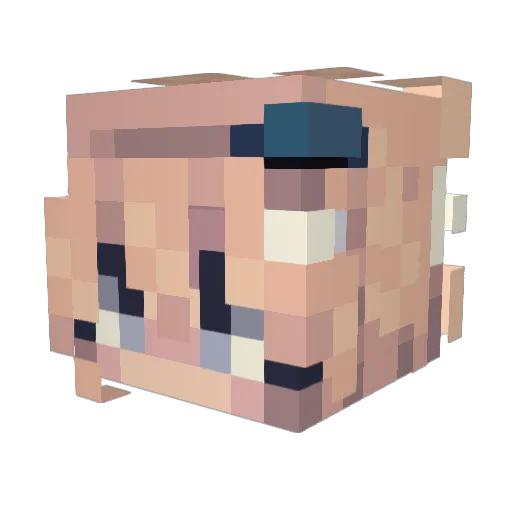 Aimees_ Minecraft avatar head, 3D render