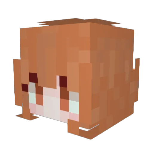 Aimer_02 Minecraft avatar head, 3D render