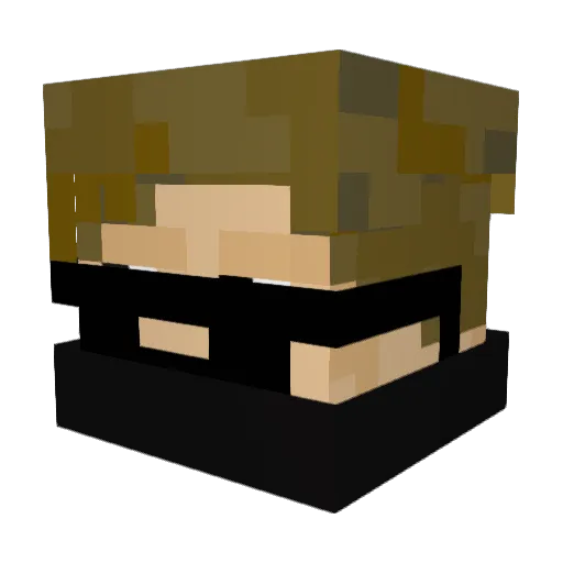 Aimethyst_ Minecraft avatar head, 3D render