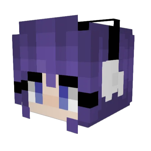 Aimezz Minecraft avatar head, 3D render