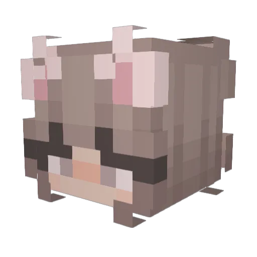Aimi_AI Minecraft avatar head, 3D render