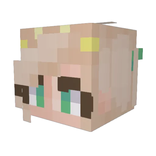 AimieW Minecraft avatar head, 3D render