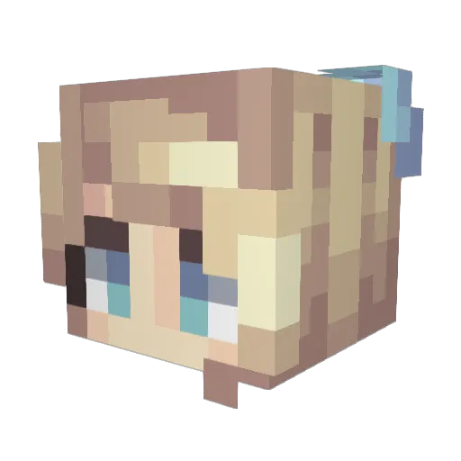 Aimier123 Minecraft avatar head, 3D render