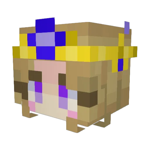 Aimjai Minecraft avatar head, 3D render