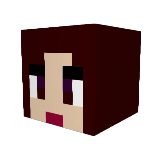 Aimless_Girl Minecraft avatar head, 3D render