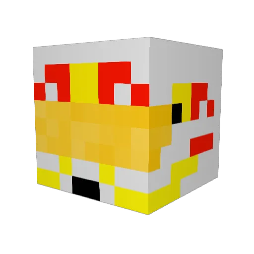 Aimlessbean1 Minecraft avatar head, 3D render
