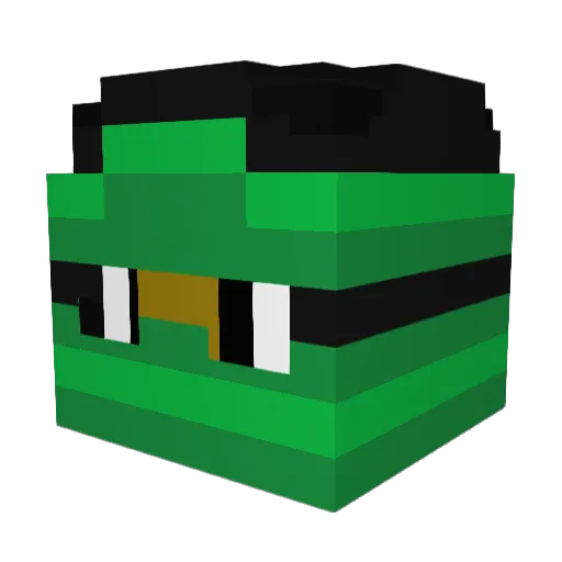 Aimlessbruh Minecraft avatar head, 3D render