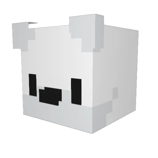 Aimlesscarp Minecraft avatar head, 3D render