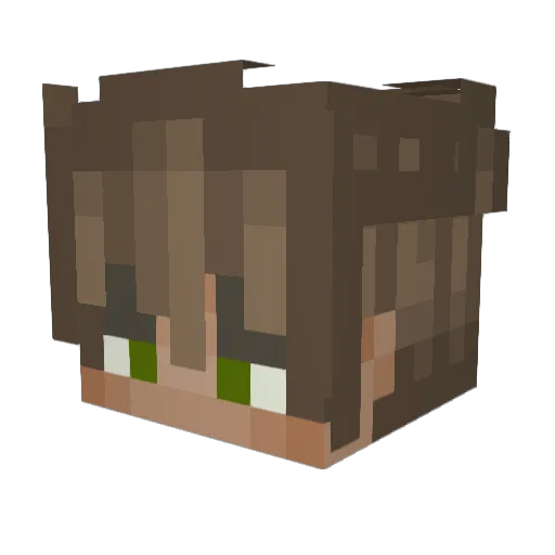 Aimoxxxx Minecraft avatar head, 3D render