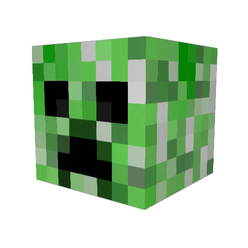 Aimskillza Minecraft avatar head, 3D render